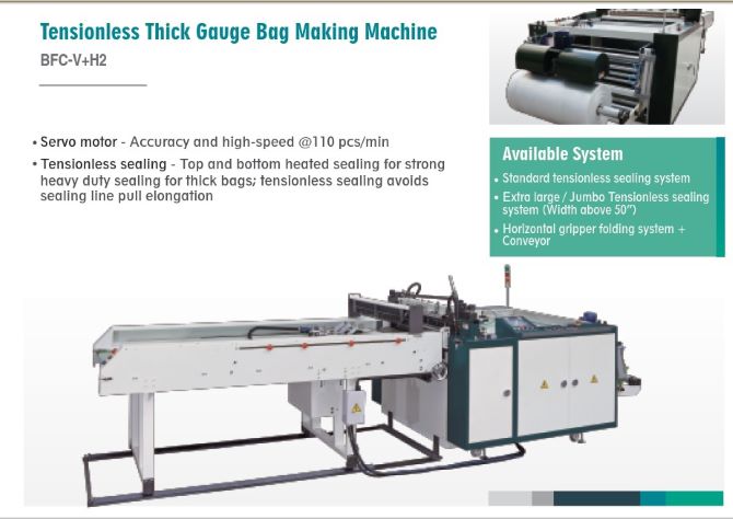 Extra large/jumbo Tensionless sealing + gripper folding