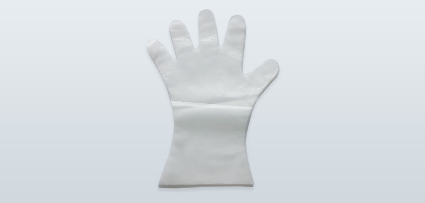 Disposable plastic gloves