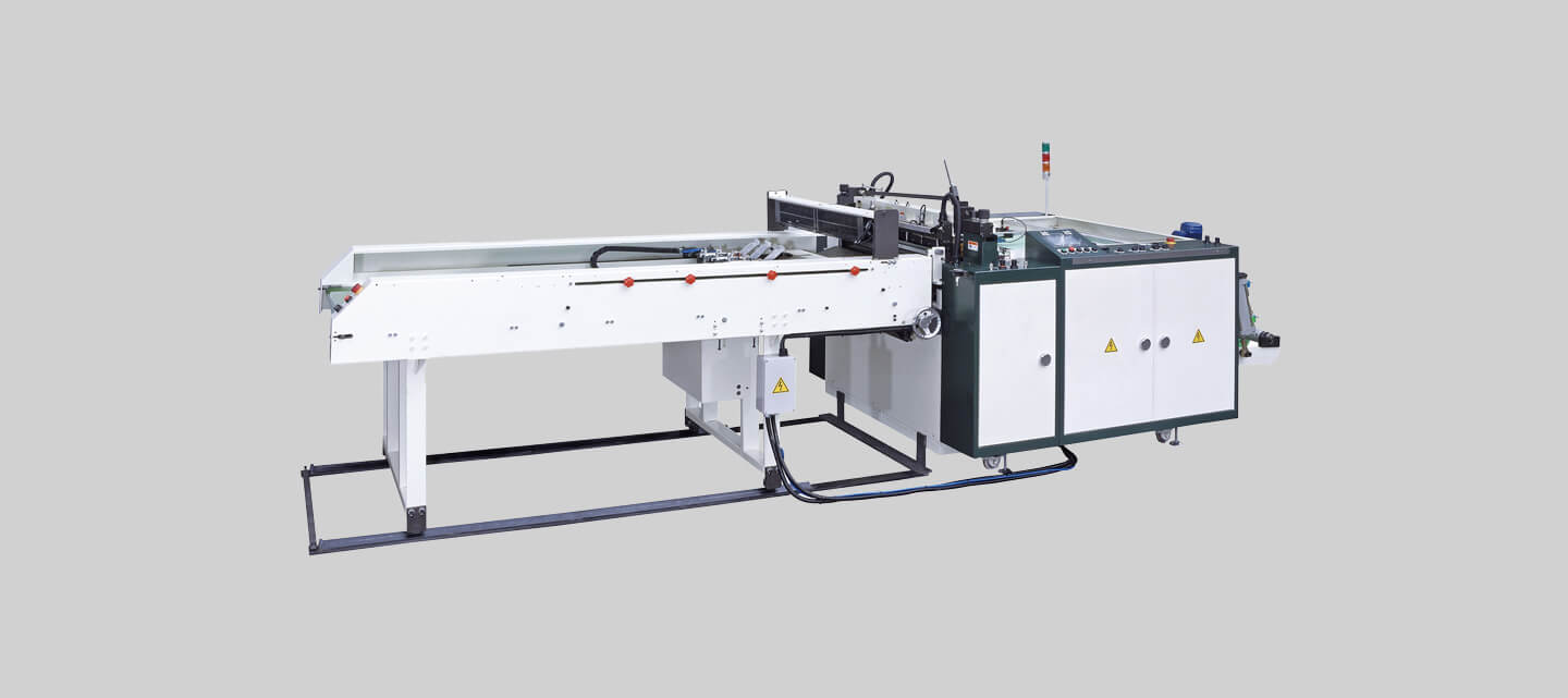 Tensionless thick gauge bottom seal bag making machine + Gripper folding system