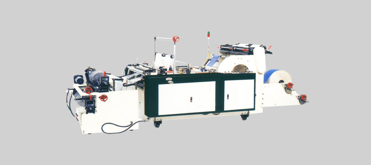 Economy bottom seal bag on roll making machine + Manual roll change system