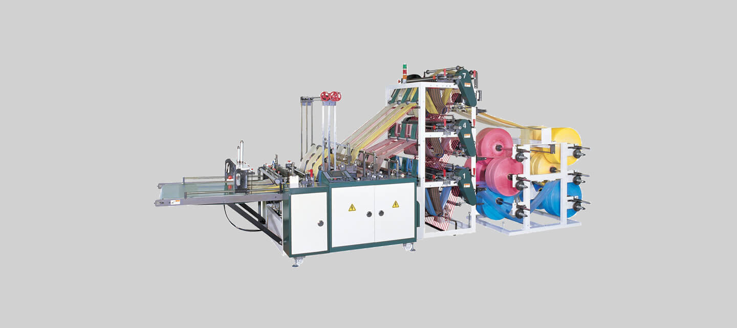 (آلة ثلاثية الطوابق لتصنيع الأكياس والحقائب المجهَّزة بلِحام سُفلي (9خطوط