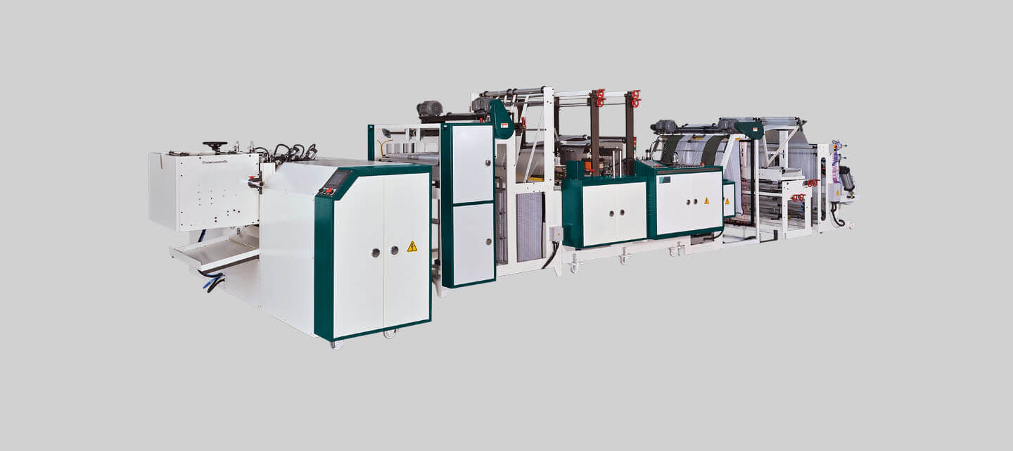 Fully automatic bottom seal bag on roll making machine