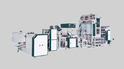 Fully Automatic T-shirt bag on roll making machine + Heat-slitting system