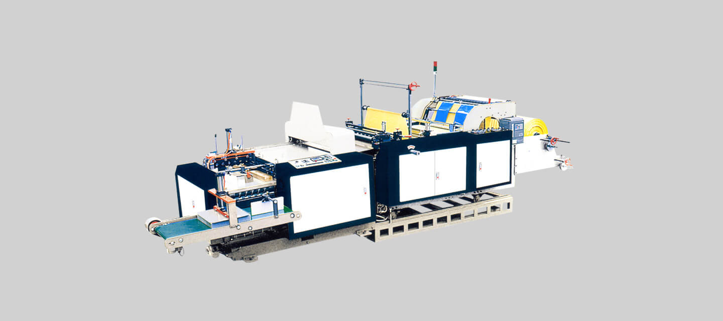 Tensionless heavy-duty bottom seal bag making machine + bag folding system