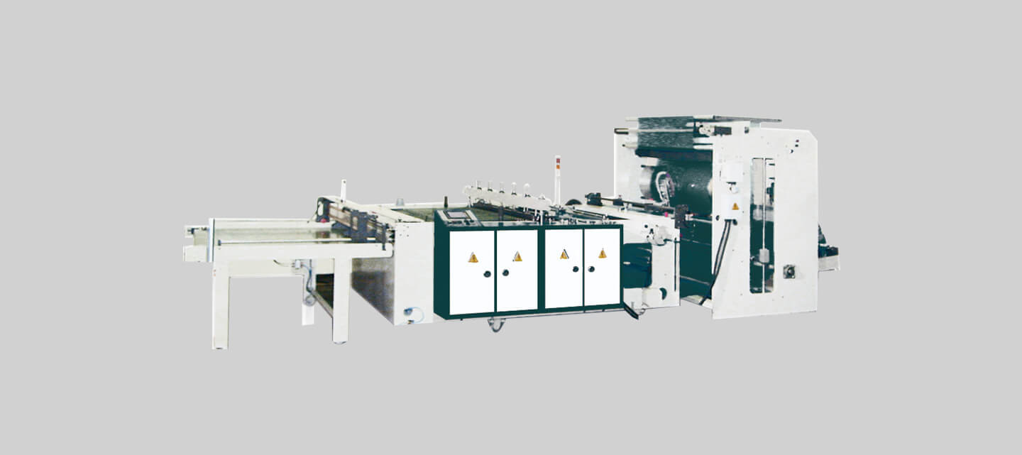 Side seal bag making machine + Heat-slitting system