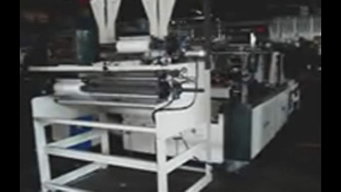 Twin Printing Photocell T-Shirt & Flat Bag Bottom Seal Bag Making Machine(Semi-Auto Rewinder)
