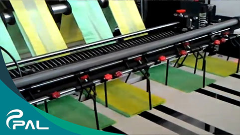 Double-layer T-shirt Bag Making Machine With cold-cut system